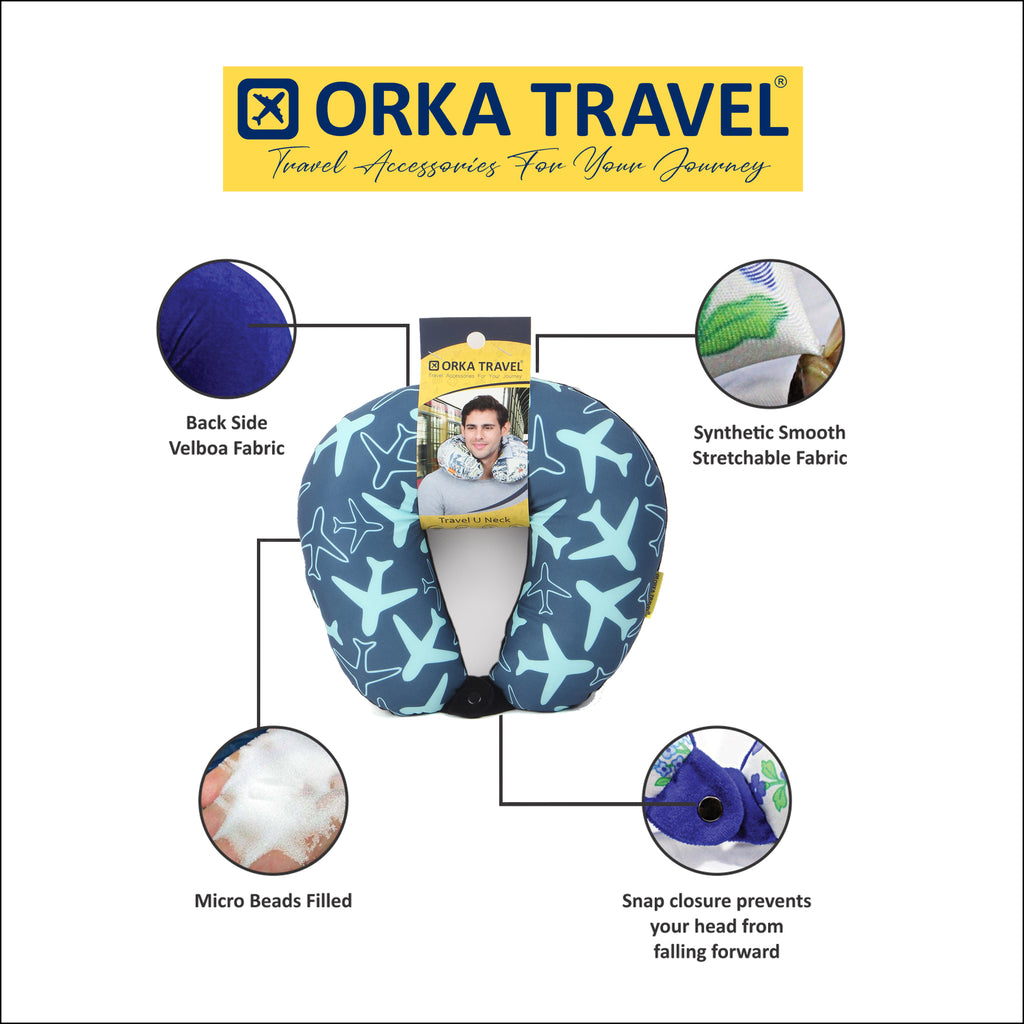 Micro Bead U Neck Travel Theme