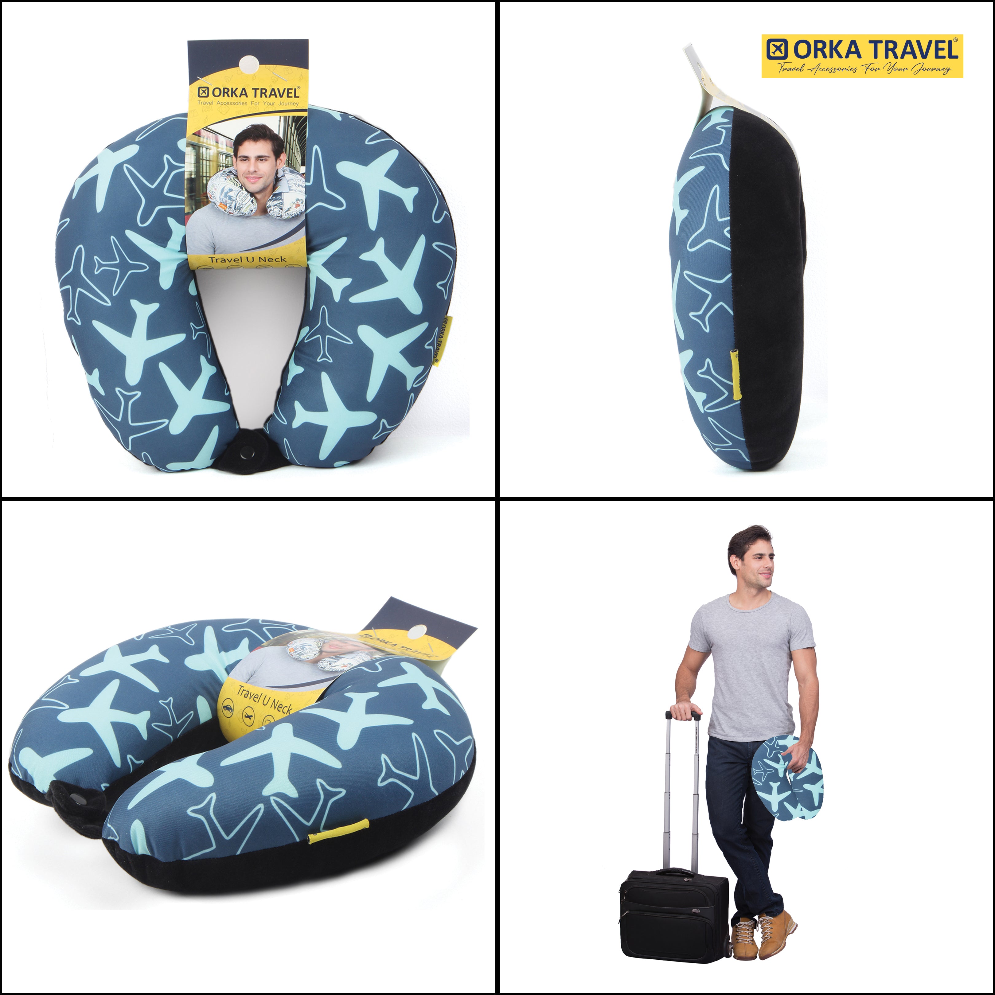 Micro Bead U Neck Travel Theme