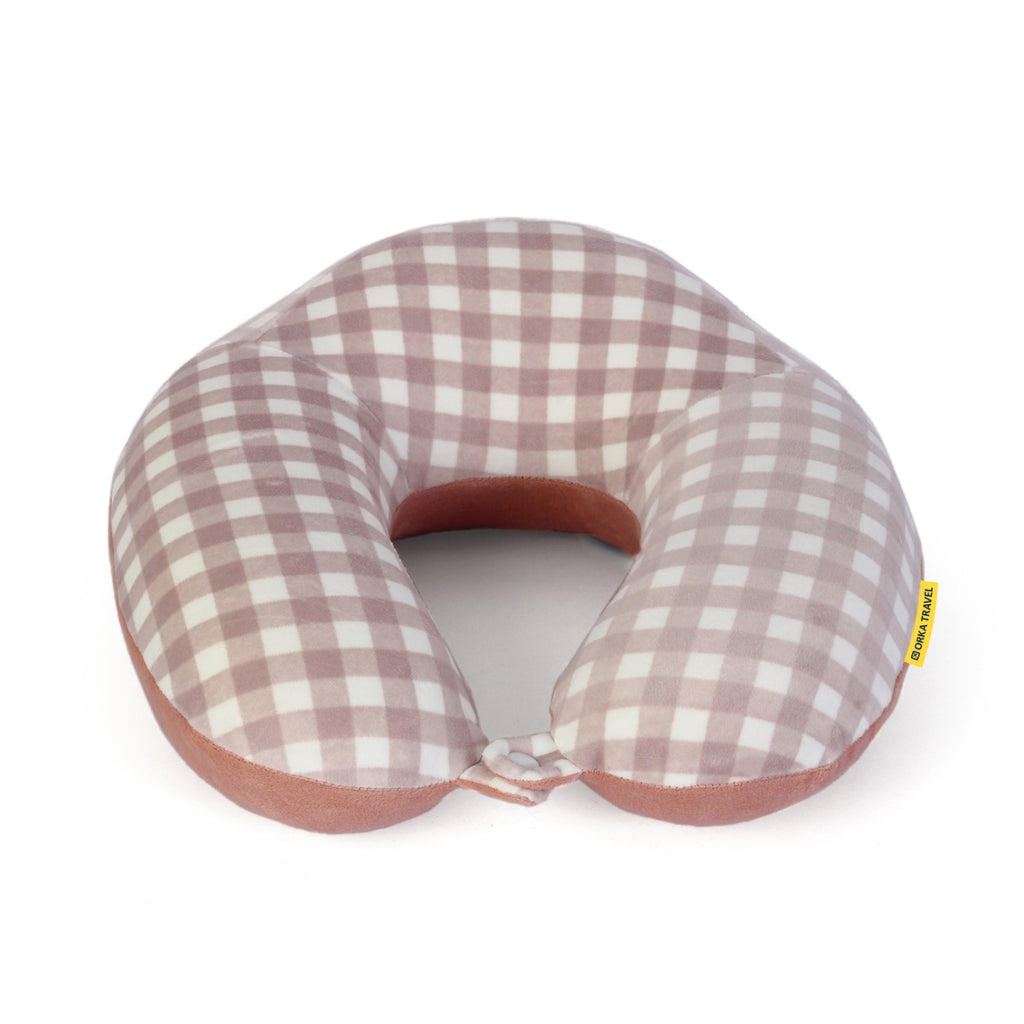 High Back Neck Pillow Memory Foam Rose Gold