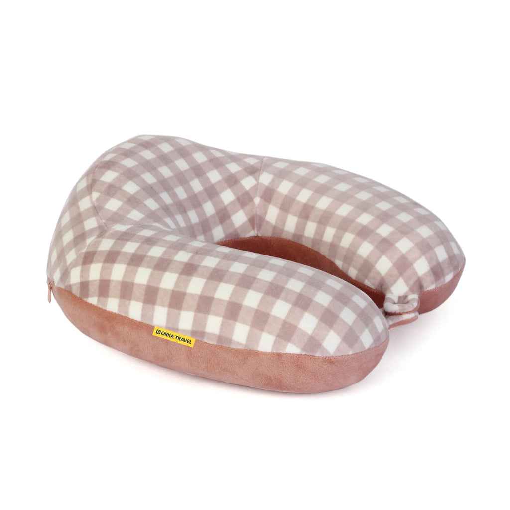 High Back Neck Pillow Memory Foam Rose Gold