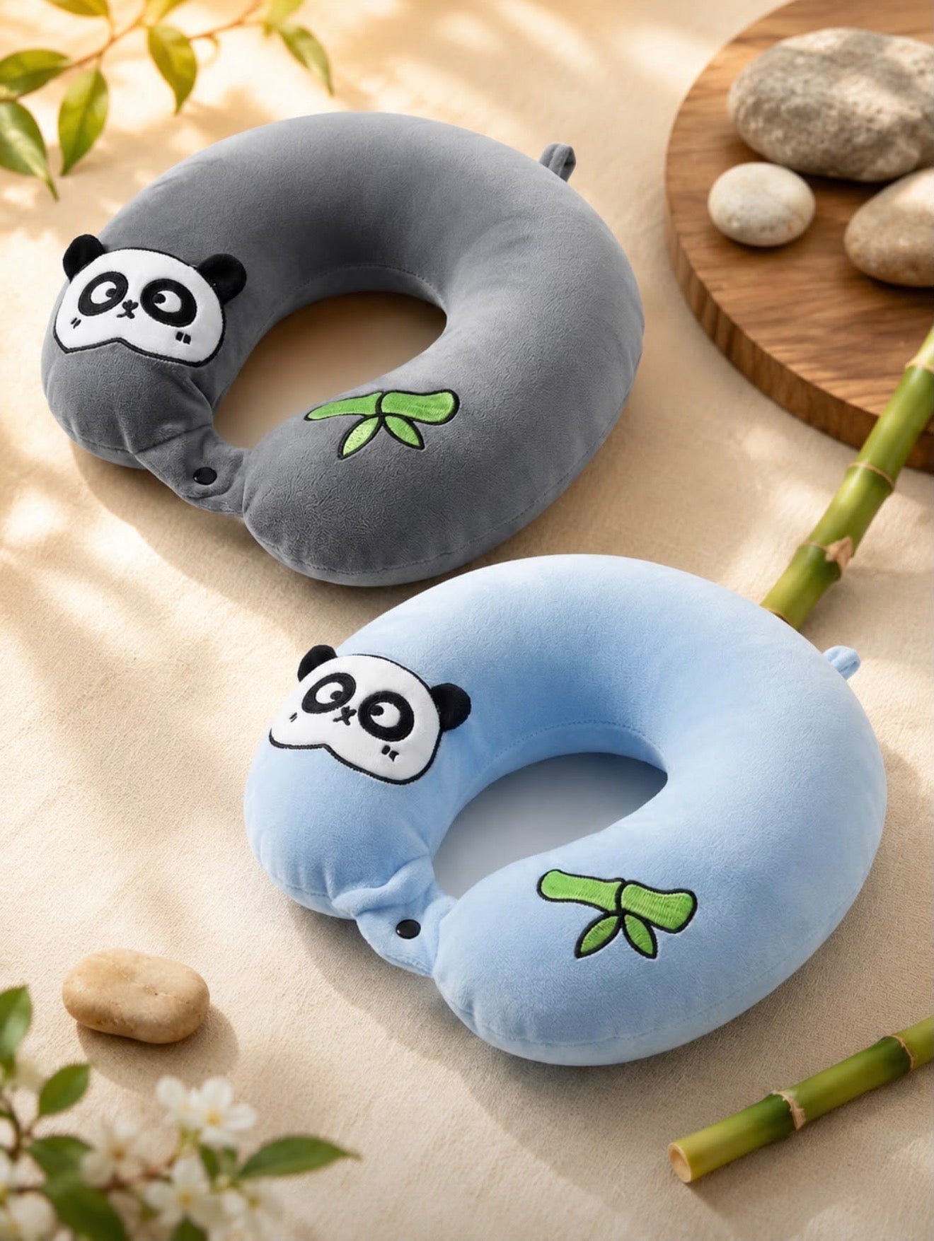 Kids Embroidery U neck Panda