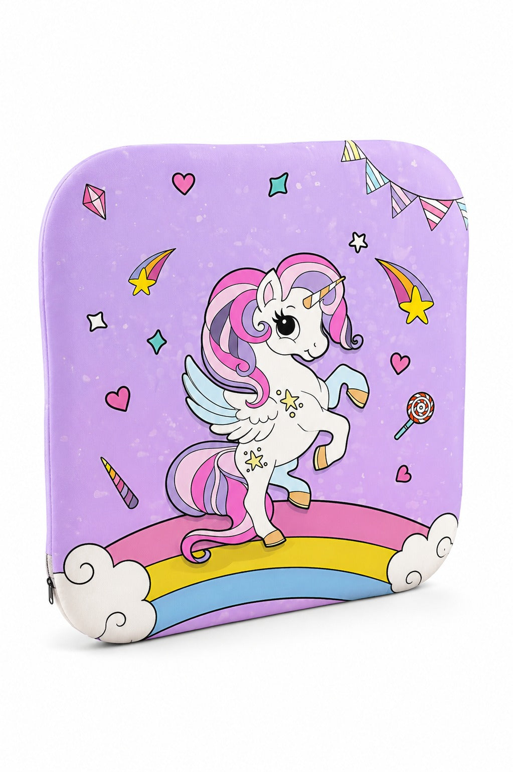 Kids Memory Foam Chair Pad Square Unicorn