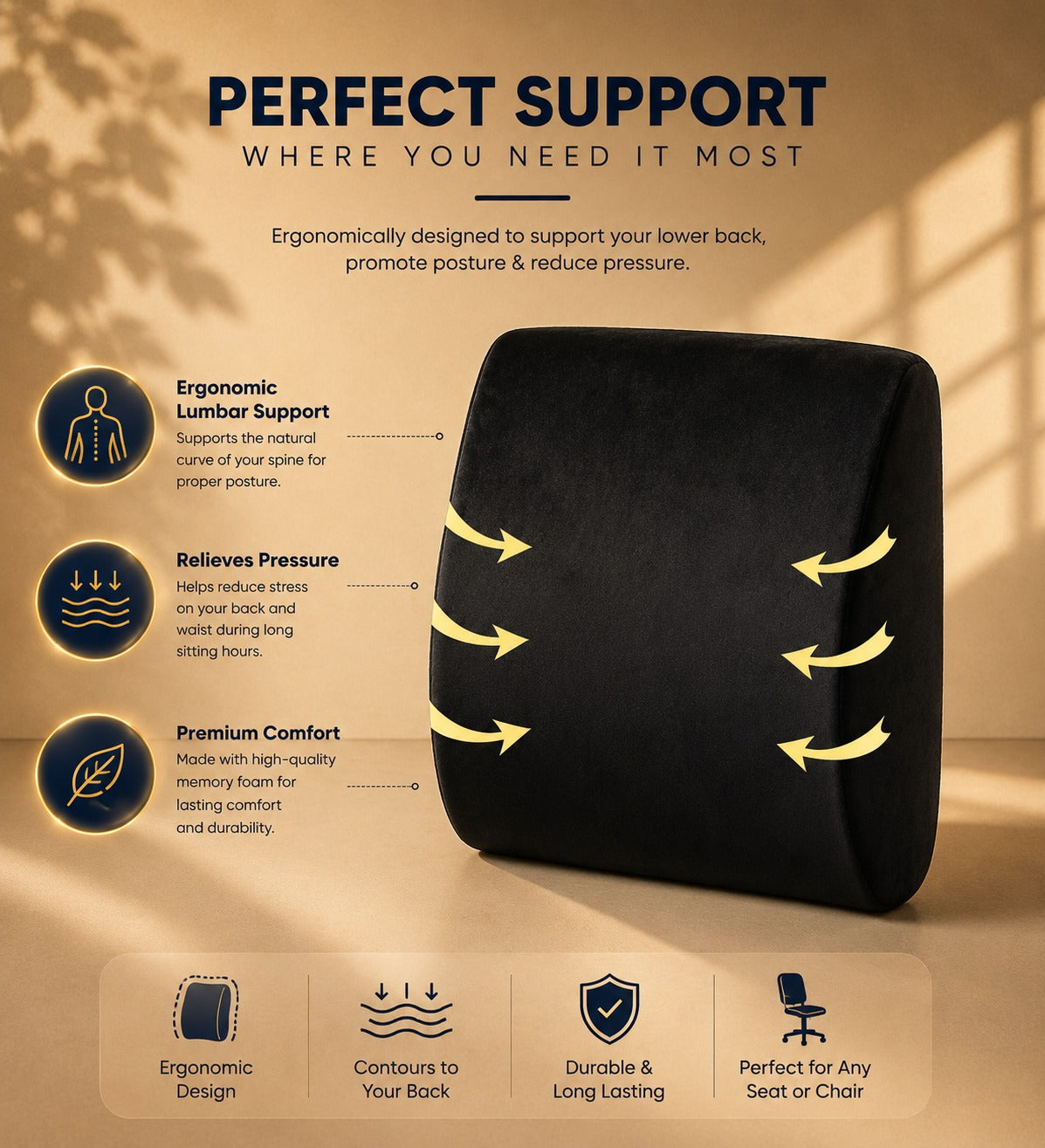 Back Rest Memory Foam Elle