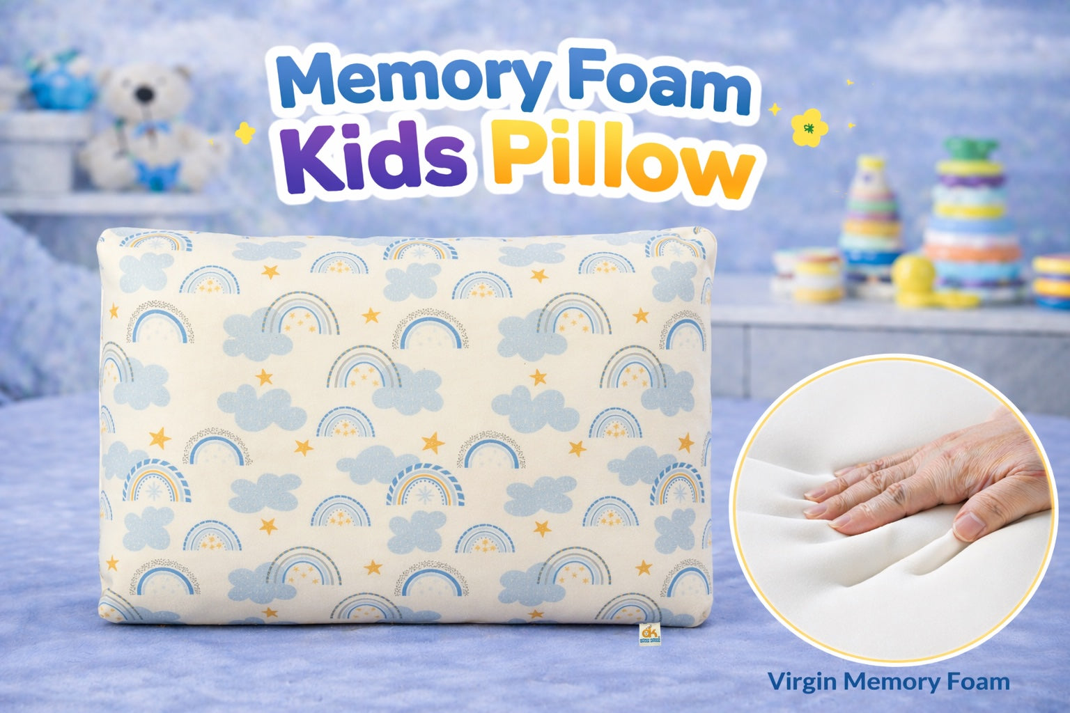 Memory Foam Kids Pillow Cloud