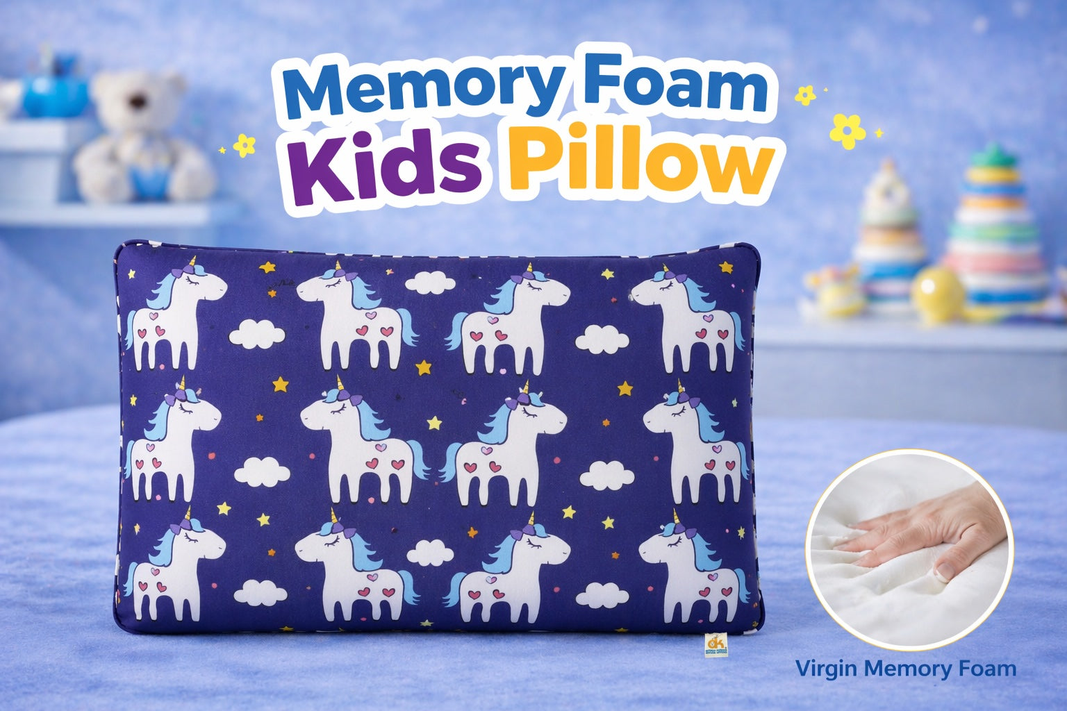 Memory Foam Kids Pillow Purple