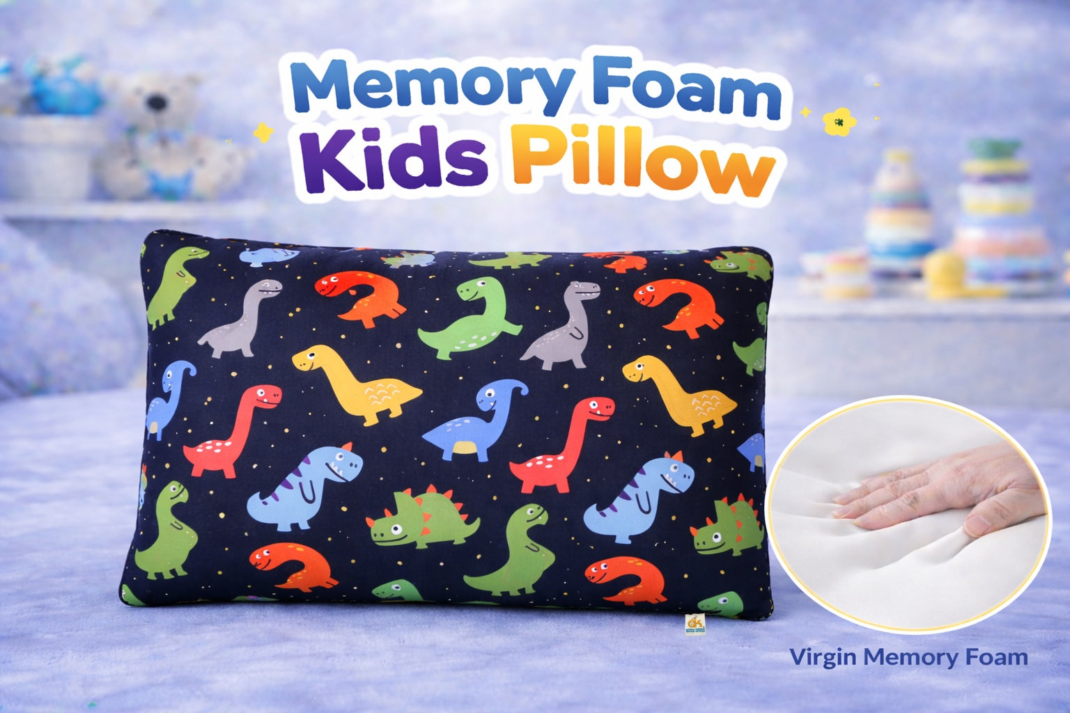 Memory Foam Kids Pillow Dinosaur